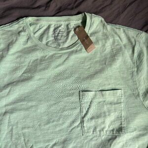 J. Crew Garment Dyed Slub Cotton S/S Tee Shirt medium aqua green $48